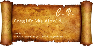 Czeglédy Vitold névjegykártya